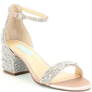 Betsey Johnson block heel dress sandals
